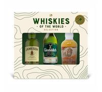 Whiskies of the World - 3 x 5cl Miniatures: Jameson (40% ABV), Glenfiddich (40%) & Buffalo Trace (40%)