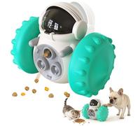 Whiskopia Cat Wobble Treat Dispenser Puzzle Toys Interactive Slow Feeder Snack Enrichment Fun Sliding Rolling Exercise & Distribution Toy for Indoor Cats, Small and Medium Dogs