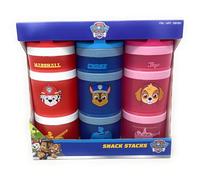 Whiskware Stackable Snack Containers for Kids and Toddlers, 3 partable snacking made easy for School and Travel, nickelodeon paw patrol