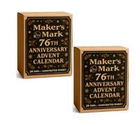 Whisky Advent Calendar 2025, 24 Days of Premium Bourbon Whiskey from America's Historic Distillery, with Mini Bottle Ornaments, Collector's Edition for Holiday Countdown & Gifting (2 PCS)