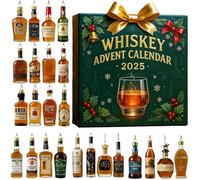 Whisky Advent Calendar 2025 Women Alcohol Christmas Calendar 2025 Men 24 Days Without Repeat Countdown 2D (This Product is a Decorative Pendant, Not a Drink)