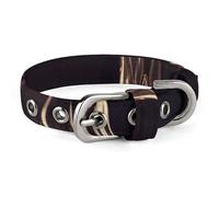 Whisky and Cigar Dog Collar Adjustable Soft and Comfortable Puppy Collars with Metal Buckle Pet Collar for Small Medium Pet