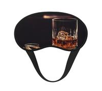 Whisky and Cigar Sleep Mask for Side Sleeper, Blackout Eye Mask for Women Men, Zero Pressure Sleeping Masks Soft Breathable Eye Cover Comfortable Blindfold Eyeshade for Night Sleep