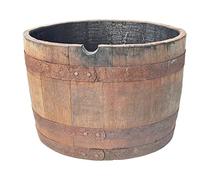 Whisky Barrel Half Wine Barrel Oak Plants Flowers Bucket Olive Tree Palm (Oiled, Without Accessories)
