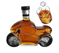 Whisky Bottle 300 ml Alcohol Decanter Motorcycle Design, Collector Spirits Bottle - For Bartender Collectors Display Case Home Bar Restaurant Hotel Bar Club Living Room