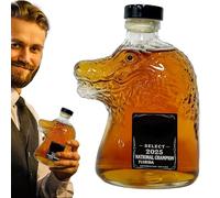 Whisky Bottle - Crocodile Juice Bottle - Versatile Glass Container for Water Oil Sodas Drinks Vinegar And Family Bar
