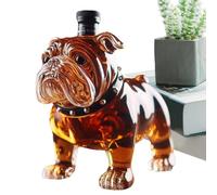 Whisky Bottle Dog - French - Collectors - Decanter - Glass Container 300 ml | Decorative Spirit Holder Alcohol Decoration for Restaurants Clubs Hotels Displate Cabinets Shelves Edible Bars