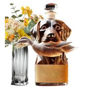 Whisky Bottle | Dog Shaped Wine Glass Decanter - Liquor Container Waterproof Figurine Collection Home Office Decoration Gift Man Father