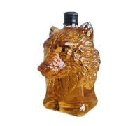 Whisky Bottle - Engraved Wolf Design, Vintage Style, , Robust Construction, Comfortable Grip | For Bar, Home, Party, Kitchen, Workplace, Drinking, Entertainment, Celebration