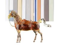 Whisky Bottle - Horse Shaped Wine Container, Transparent Design, Elegant Liquor Bottle, Transparent Decorative Beer and Cocktail Container | Elegant Pe Display