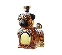 Whisky Bottles - Bulldog Shaped Empty Whisky Bottle | 300ml Collectable Decanter Ornament for Dining Room Kitchen Shelf Wedding Restaurant Hanging