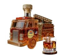 Whisky Carafe | 300 ml Fire Engine Table Decoration - Vehicle Whisky Decanter Bottle - for Tequila Cocktail Wine Gift for Men Father Bar Home Restaurant