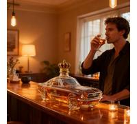Whisky Decanter 300Ml,Racing Car Decanter,3d Creative Car Theme, Glass Bottle Decoration for Home Bar Drinking Party D