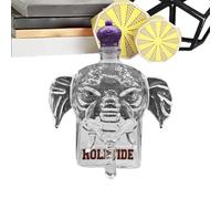 Whisky Decanter Bottle, Elephant Glass Bottle, Novelty Animal Design, Collectable Desktop Ornament Display Set with Unique Decorative Glass Jar for Spirits