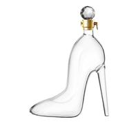 Whisky Decanter Bottle - High Heel Shaped Carafe for Alcohol | 350 ml Clear Bottle as a Gift Idea for Men and Women