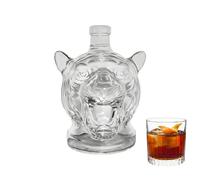 Whisky Decanter - Liquor Bottle in Tiger Shape Container | Decorative Drinks for Spiritual Wine Bourbon, Elegant Accent for Cognac Tequila Brandy Bar with Elegant Design
