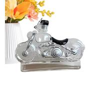 Whisky Decanter Motorcycle Style, 3D Retro Motorbike Whisky Dispenser, Hand Blown Art Glass Statue, for Whiskys Champagne Vodka, Versatile Display for Kitchen Restaurant