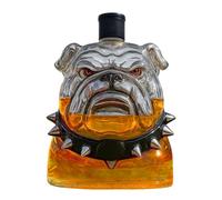Whisky Decanter - Wine Bottles | Large Capacity Bulldog Glass Decanter, Alcohol Dispenser, Object Collection, Home Decoration, Shelf, Bar, Party, Living Room, Birthday, Holidays