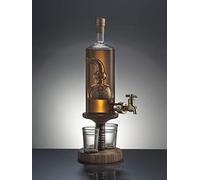 Whisky Decanter with Barley Tap and Whisky Glasses