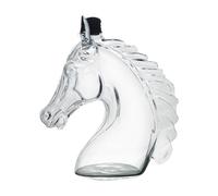 Whisky Decanter with Stopper Horse Shaped Practical Unique Drink Dispenser Glass Decanter for Birthday Party Men Dad Husband, 350ml