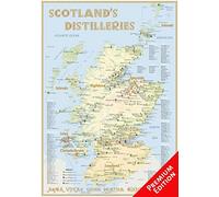 Whisky Distilleries Scotland - Poster 70x100cm Premium Edition: The Scottish Whisky Landscape in Overview 1 : 600 000