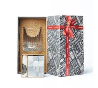 Whisky Gift Set - Large Old Fashioned Whisky Glass - 12pcs Whiskey Stones with Gift Box - Perfect Idea as Gift for Dad, Birthday Gift for Men & Women
