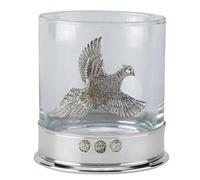 Whisky Glass with a Pewter Pheasant in a Presentation Box