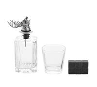 Harvey Makin Whiskey Stag Decanter Glass And Cooling Stones Set Glassware HM2738