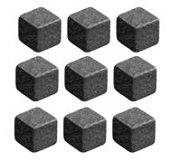 Whisky Stones, Set of 9 Natural Soapstone and Granite Chilling Rocks with Box and Free Velvet Pouch, Perfect for Whisky, Gin, Wine, Vodka, Juices, Water, Idea as Gift for Christmas, Birthday