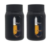 Whisky Travel Flask - 100ml Leakproof Sample Bottle with Write-On Label Window & Protective Case - Ideal for Whisky Tastings, Samples, Christmas, Gifts - Oak & Ember