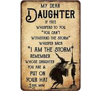Whisper Back Daughter Witch For Men Women,Wall Decor For Living Room Bedroom Parlor Kitchen Vintage Decor Poster Wall Art Decor Metal Sign Poster 8X12 Inches