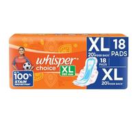 Whisper Choice Sanitary Pads with Wings - 20 Pads (Extra large)