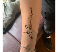 Whisper Of The Stars Herbal Temporary Tattoo Sticker, Semi-permanent Non-reflective, Waterproof, Lasting 2 Weeks, Fake Tattoos