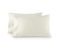 Whisper Organics Flannel Pillowcases Standard Set of 2 - 100% Organic Cotton Pillow Cases - Envelope Enclosure Type Pillowcase Set - GOTS Certified Pillow Cases Flannel - Natural, King