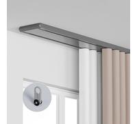 Whisper-Quiet Adjuble Double ain Rail System - Sturdy Hidden Ceiling Track for Living Room, Bedroom, Bathroom & Room Dividers - Versatile ain Set