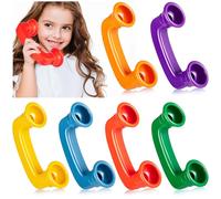 Whisper Reading Phones Upgrade Large Auditory Feedback Hear Myself Sound Phone Speech Therapy Toy Phone Tool for Class Accelerate Reading Fluency Comprehension and Pronunciation 18 Pack