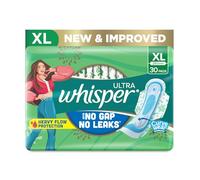 Whisper Ultra Clean Sanitary Pads - 30 Pieces (XL)