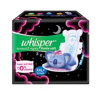 Whisper Ultra Night Sanitary Pad, 10 Count, XXL+, Fragrance Free