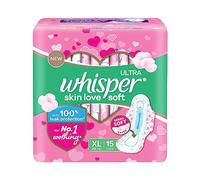 Whisper Ultra Soft Sanitary Pads - 15 Pieces (XL)