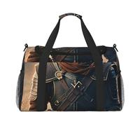Whispered Echoes Print Travel Duffel Bag for Men & Women, Foldable Travel Bags and Spacious Weekender Tote Bag for Storage Toiletry Luggage Personal Item, Black, L