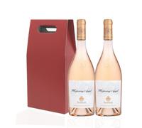 Whispering Angel Award Winning Rosé Wine gift set present - Box of 2 bottles gift wrapped