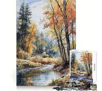 Whispering Autumn Stream Puzzles for Teenagers 1000 Piece Logic Practice Calm Downtime Clean Edges Ideal Present (38x26cm)