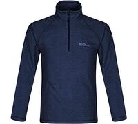 Whispering Jones London Mens Montes Lightweight Half Zip Overhead Micro Fleece Jacket Warm Breathable Casual Outdoor Layer Sizes S-3XL, [Navy,L]