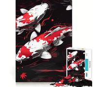 Whispering Koi Dance 1000 Pieces Puzzles for Teenagers Mind Boost Fun High Accuracy Cutting Craft Calming Mental Break Activity (38x52cm)