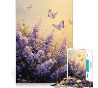 Whispering Lilacs︰ Butterfly Dance at Dusk 1000 Piece Puzzle For Adults Mind Skill Play Laser Cut for Flawless Fit Rewarding Activity for Rainy Days (50x75cm)