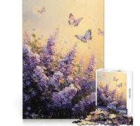 Whispering Lilacs︰ Butterfly Dance at Dusk Jigsaw Puzzles for Adults 1000 Piece Mental Exercise Mindful Leisure Snug Lock (50x75cm)