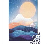 Whispering Mountains Under The Moonlight Adult 1000-Piece Jigsaw Puzzle, 52x38cm/1000pcs; Tabletop Entertainment at Home; White Cardboard for Steady Handling