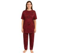 Whispering Threads Nightwear for Women (UK, Alpha, L, Regular, Regular, Standard, Wine Red)