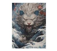 Whispering Waves A Lion's Tale Artistic Jigsaw Puzzle for Adults, 500 PCS