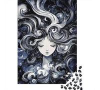 Whispering Winds Dreamy Art Print 1000-Piece Puzzle for Adults, 52x38cm/1000pcs; A Weekend Activity at Your Own Pace; White Cardboard for Simple Sorting